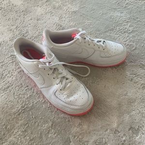 Pink and white Air Force ones.
